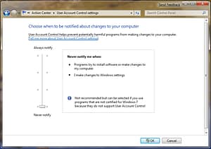 UAC Windows 7 UAC Windows 7